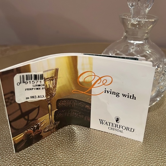 Waterford Crystal Lismore Round Perfume Bottle & Stopper Signed - Picture 12 of 15